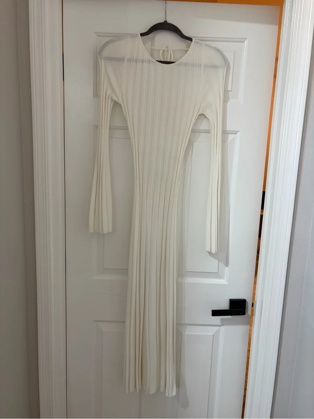 Meshki Knit White Midi Dress